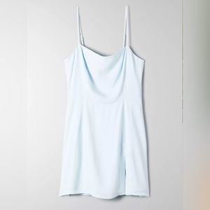 Aritzia Sunday Best Chiara Dress mini aqua blue